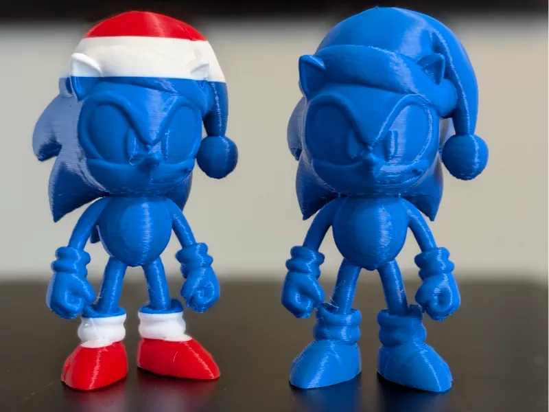 Christmas Sonic the Hedgehog in Santa Hat
