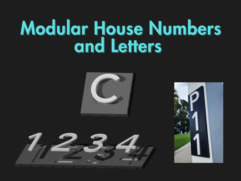 Letter B - Modular House Numbers and Letters