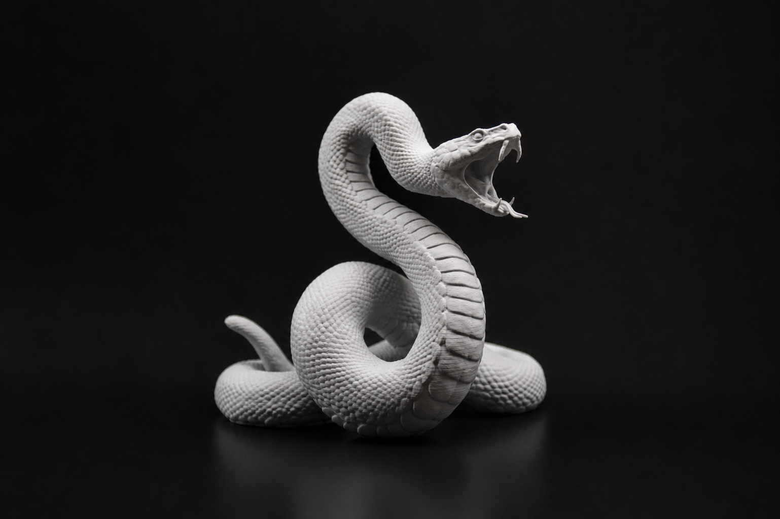 Miniatura 2 do modelo 3D Attacking Snake Statue