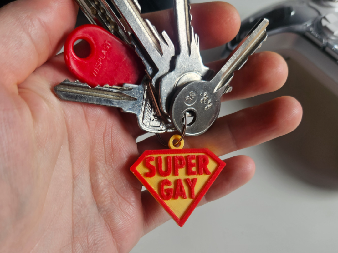 Super Gay - keychain (Superman)