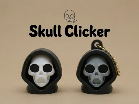 Objeto manipulable: Skull Face Clicker — referencia de MakerWorld