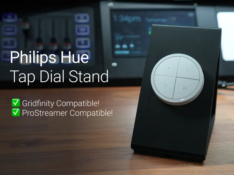 Philips Hue Tap Dial Pro Streamer Gridfinity Mount