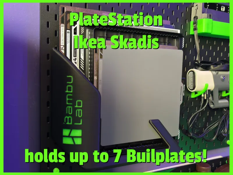 PlateStation Ikea Skadis Build Plate Holder