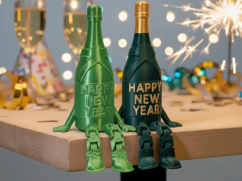Happy New Year Articulated Bottle Buddy 