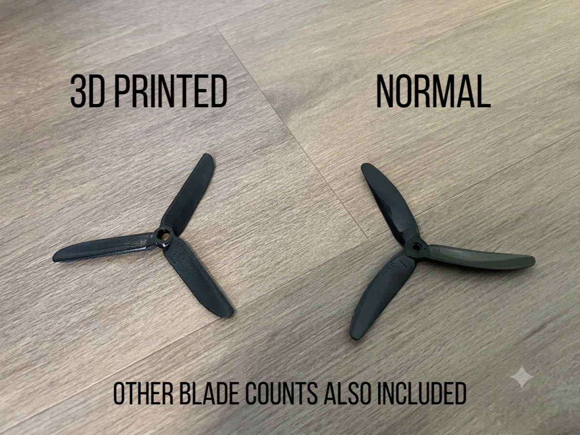 Miniatura 1 do modelo 3D RC propeller (Multiple Blade Counts Available)
