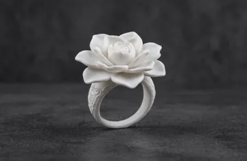 Accesorio para impresora 3D: 大朵莲花戒指,通用内径尺寸 — vista de referencia 4