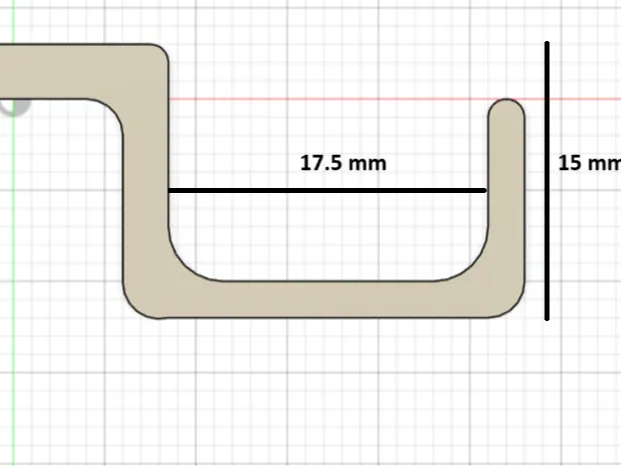 Cable Organizer Mount – 17.5 mm Spacing (Compact)