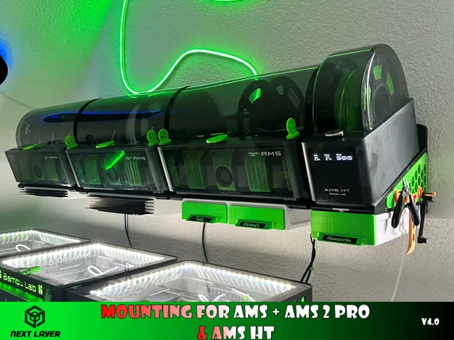 Wall mounting for AMS + AMS 2 Pro & AMS HT