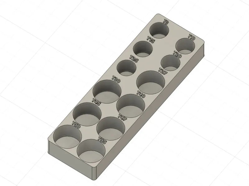 12pc ICON 1/4-3/8 TORX Magnetic Gridfinity Holder
