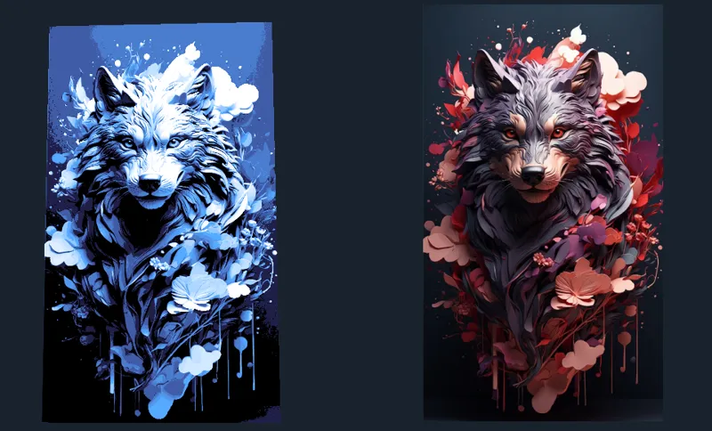 Wolf Art Hueforge remixed