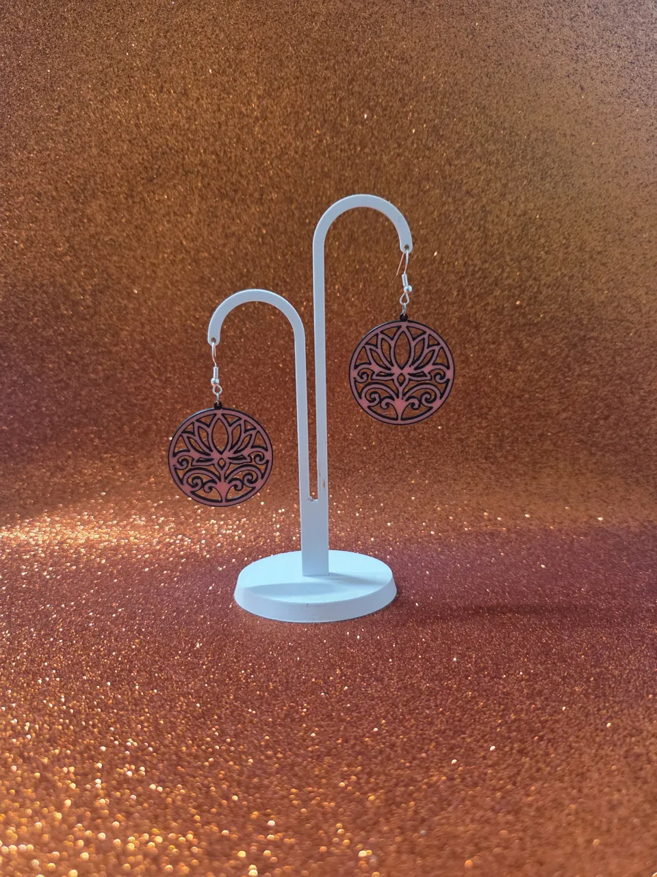 Zen blossom earrings view 3