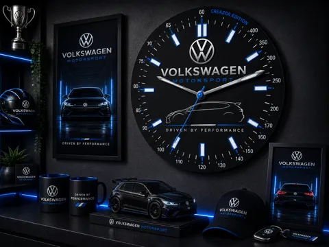 Cuadro decorativo en 3D: Horloge Murale Modulaire – Edition Volkswagen — referencia de MakerWorld