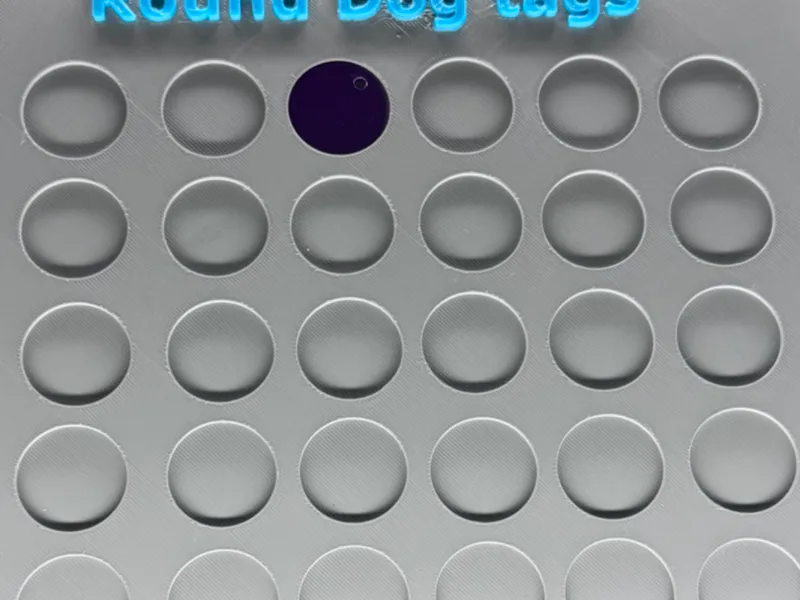 Round Dog Tag Template/Jig