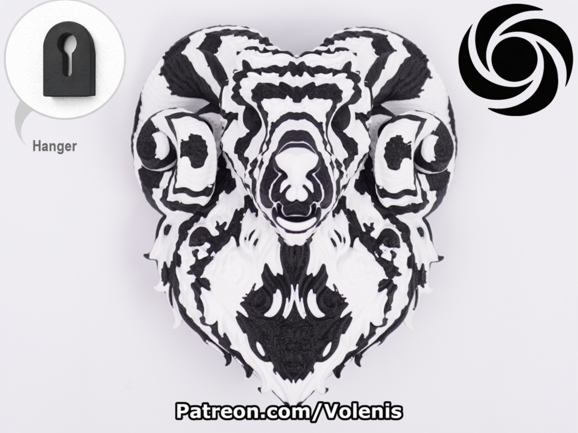 Colorstacked Ram Head Decor