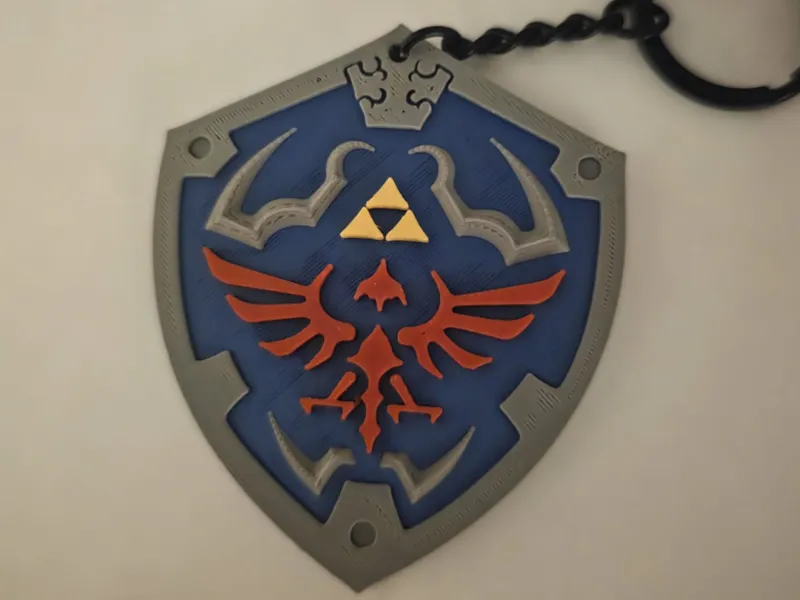 Hylian shield key ring
