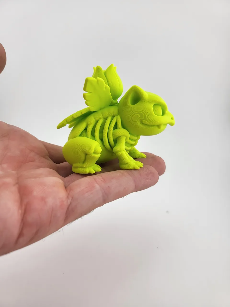 Ivysaur Pokemon Skeleton Stylized kawaii cute view 3