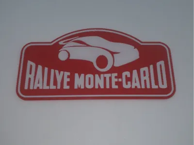 Monte Carlo Rally plate