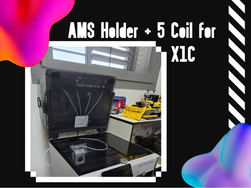 X1C AMS Holder 5 Spool Top Access Mount