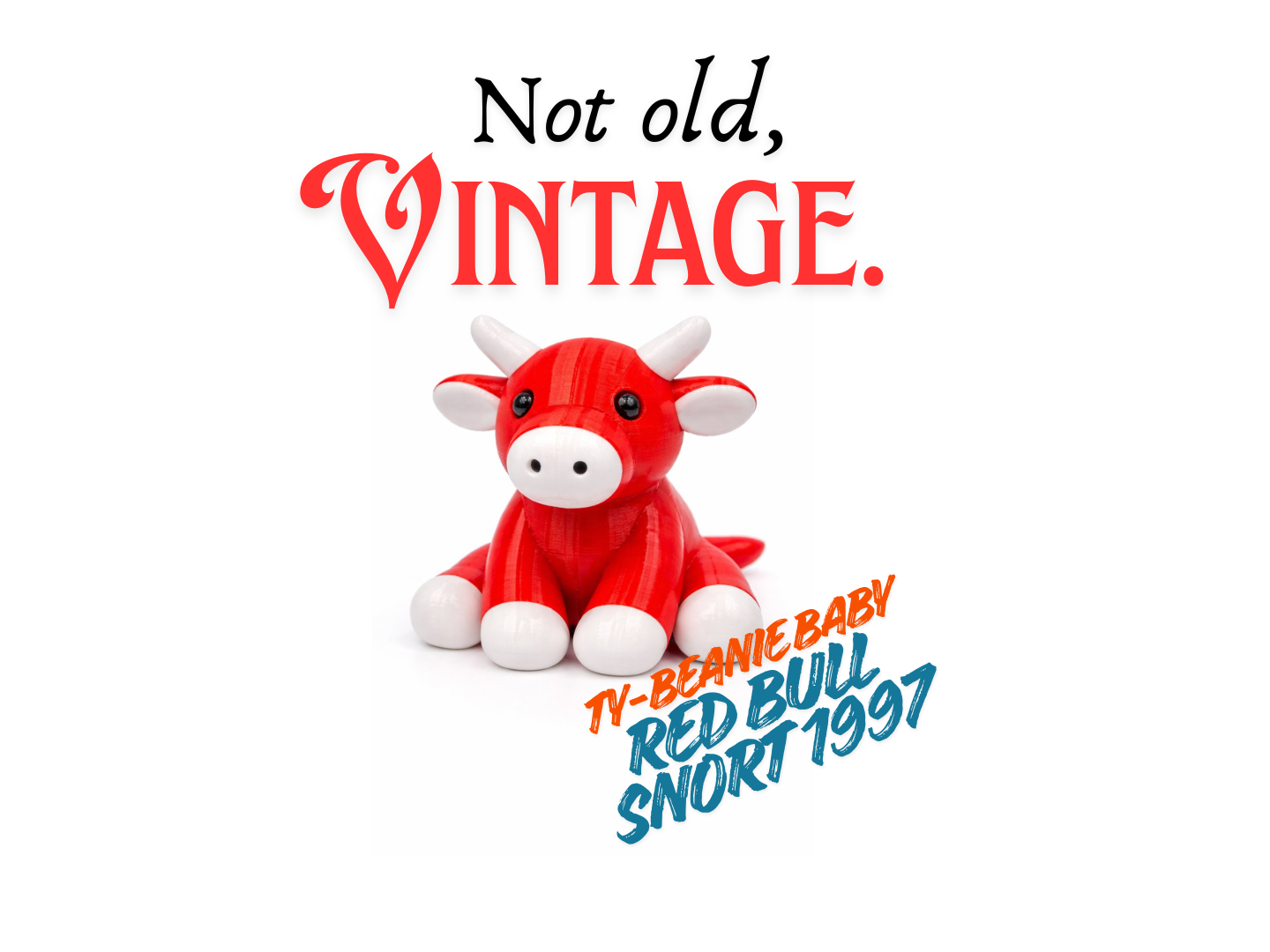 Vintage Snort Red Bull (1997) - TY BEANIE INSPIRED