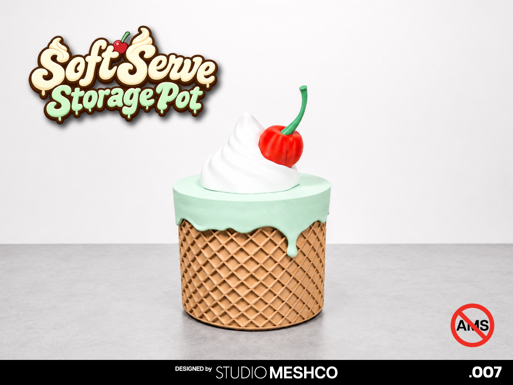Soft Serve Storage Pot Dessert Decor Waffle Cone