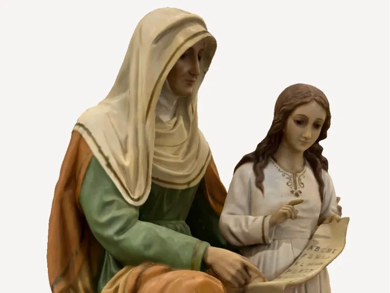 SANTA ANA Y LA VIRGEN MARÍA - ESTATUA IGLESIA