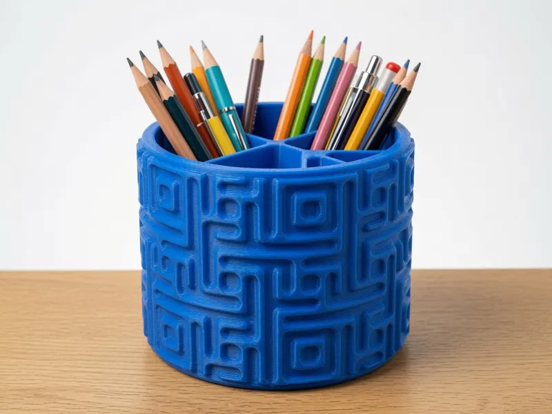 Maze Pattern Pencil Holder