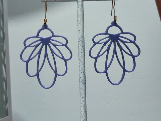 Aretes Abanico Lilac