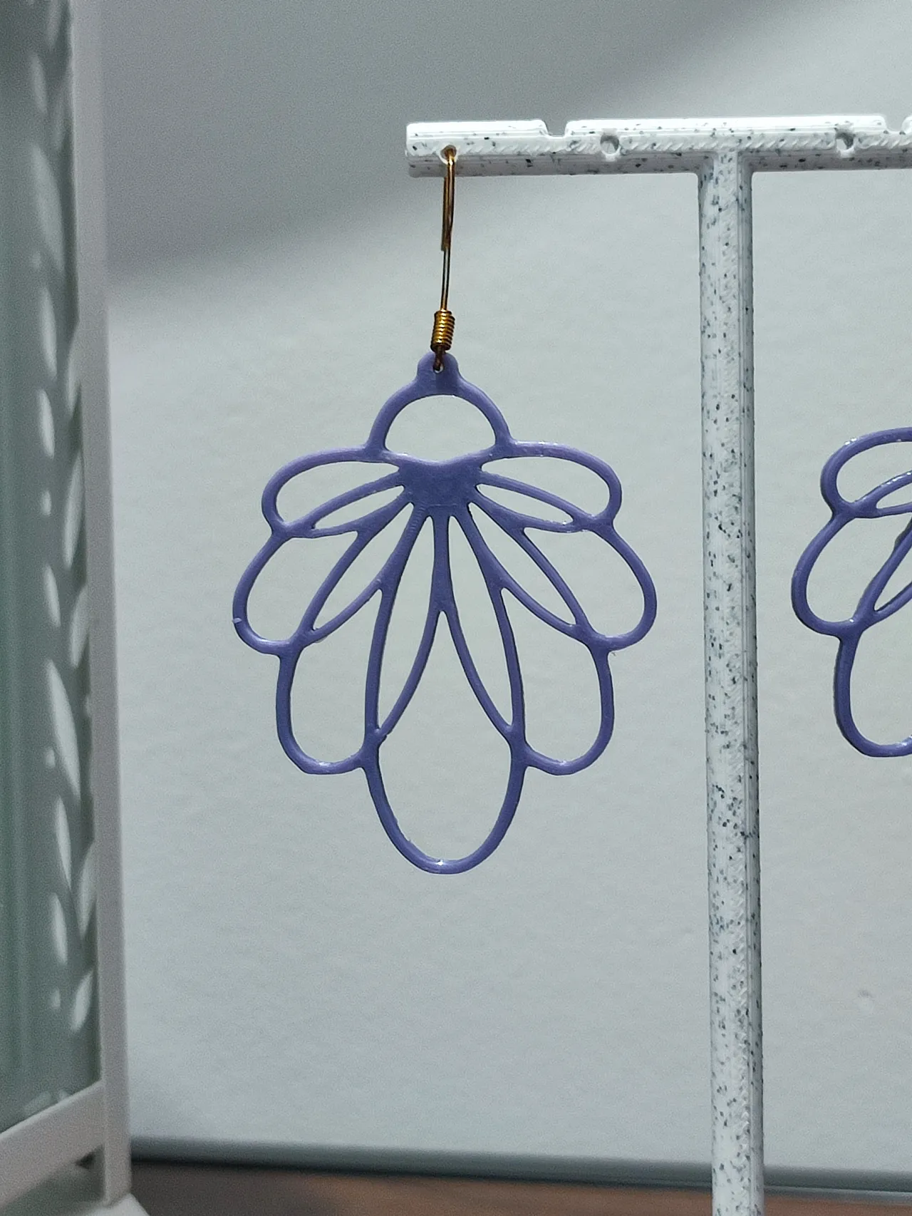 Aretes Abanico Lilac view 4