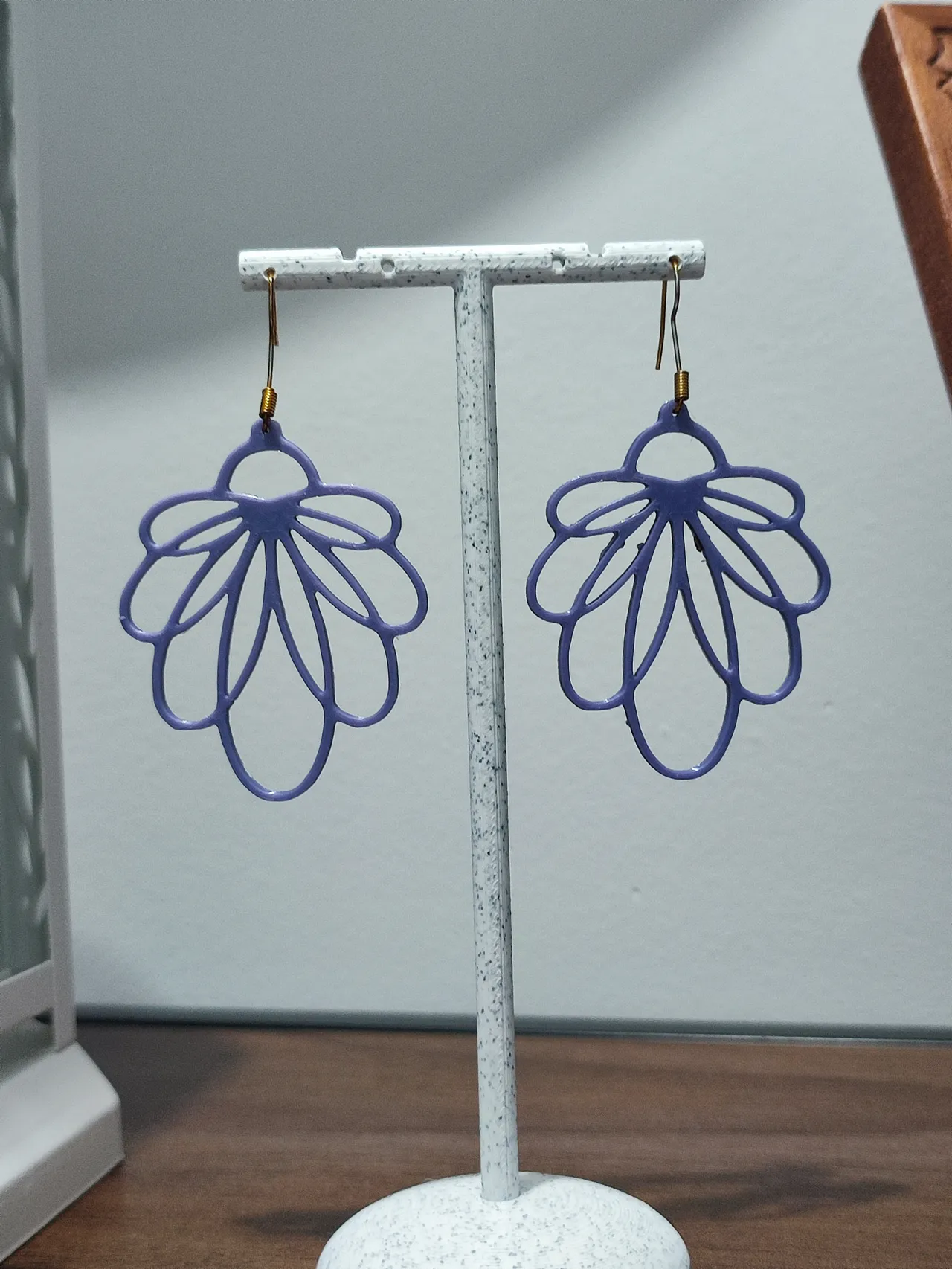 Aretes Abanico Lilac view 3