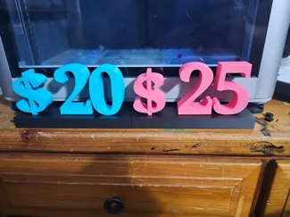 Interchangeable Price Blocks - All Numbers