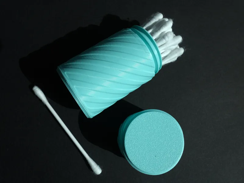 Cotton swab-Compact spiral container