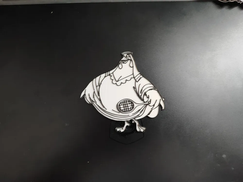 Lady Cluck Coloring Figure - Disney Hen Companion - Free 3D Print Model ...