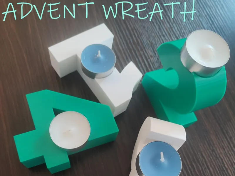 Minimalist Advent Numbers – Tealight Holders 1–4