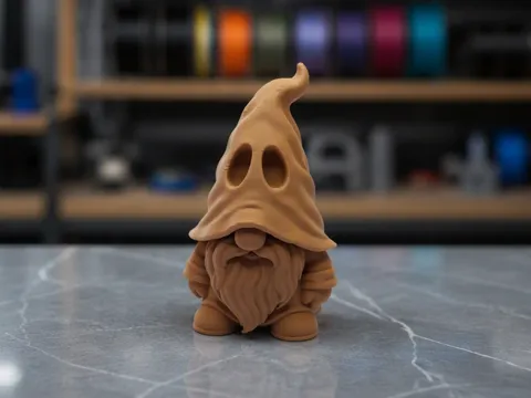 Adorno temático: Geisterwichtel mit Spukmuetze und Hohlaugen — referencia de MakerWorld
