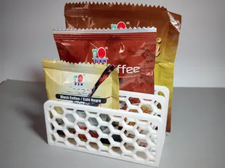 Coffee and Tea Sachet Organizer - Honeycomb Design