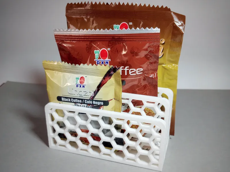 Coffee and Tea Sachet Organizer - Honeycomb Design