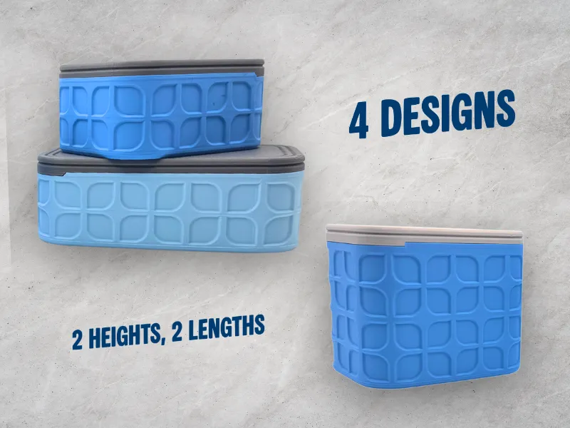 Geo Embossed Storage Box w/Sliding Snap-Close Lid