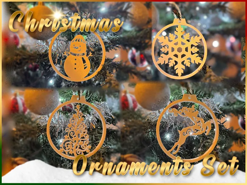 [Christmas] 4x Ornaments Set 