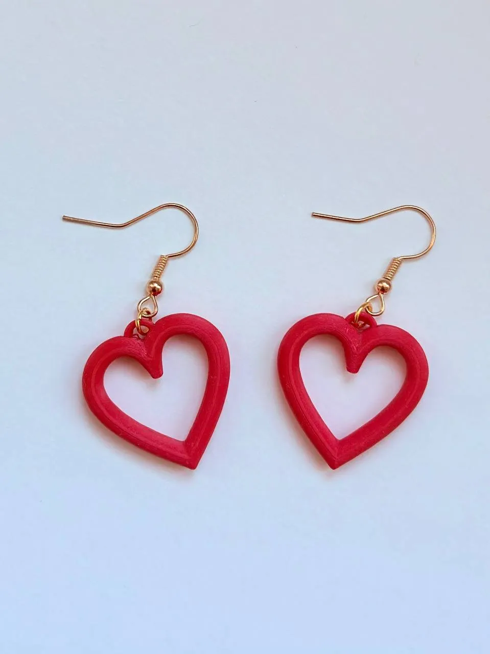 Heart-Shaped Dangle Earrings - Romantic Jewelry view 2