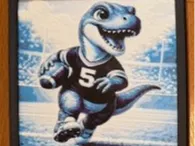 Velociraptor Football Player
