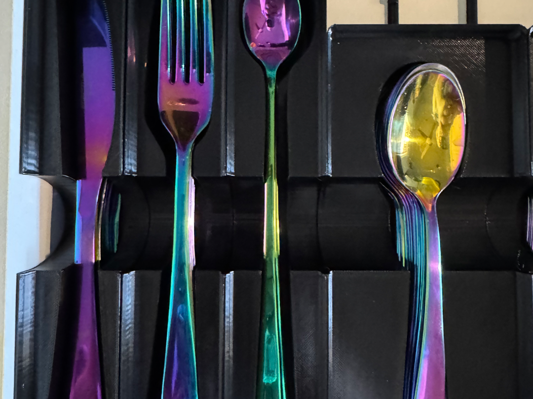 (Rainbow) Cutlery Gridfinity Bins