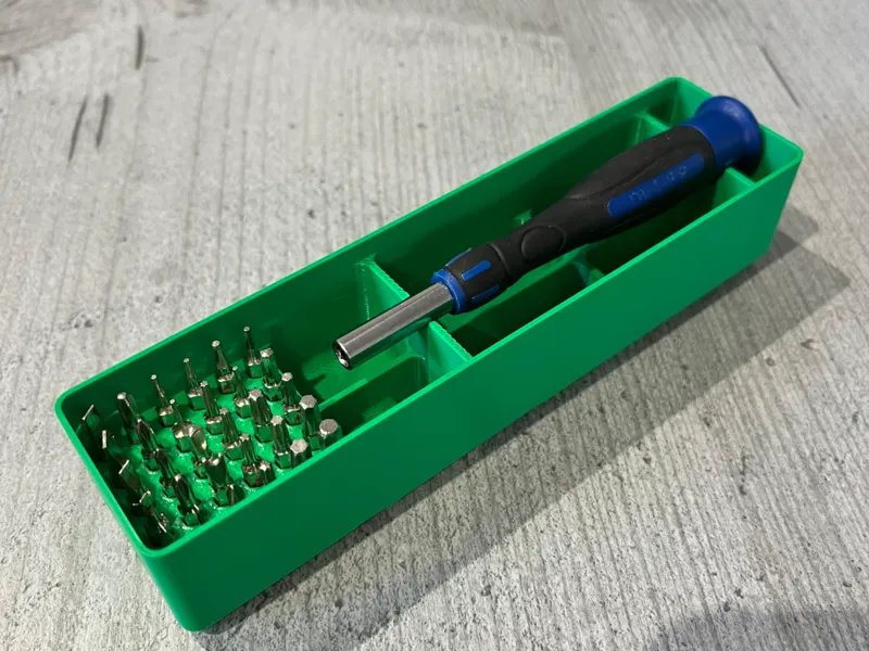 Precision Screwdriver Bin 1x4 Gridfinity