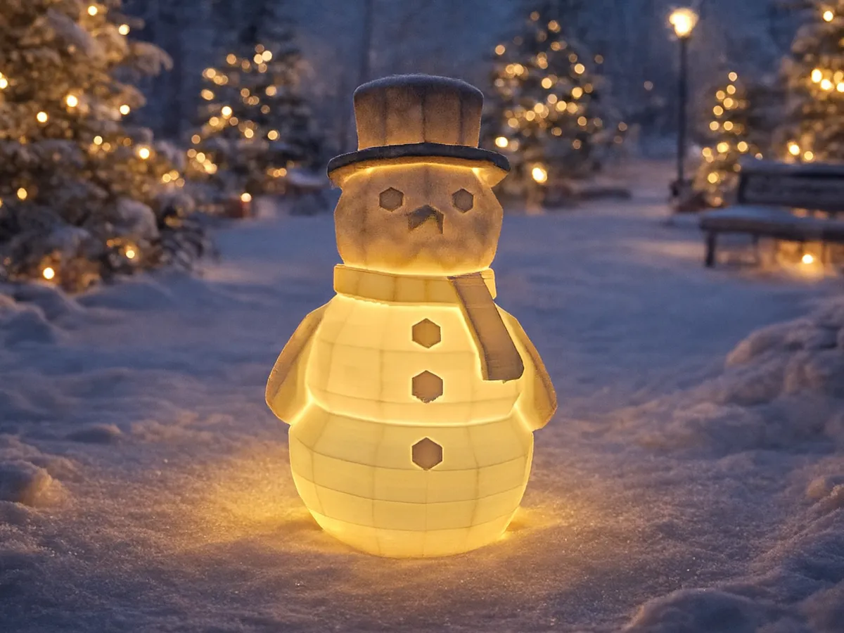 Snowman Lamp - Free 3D Print Model - MakerWorld