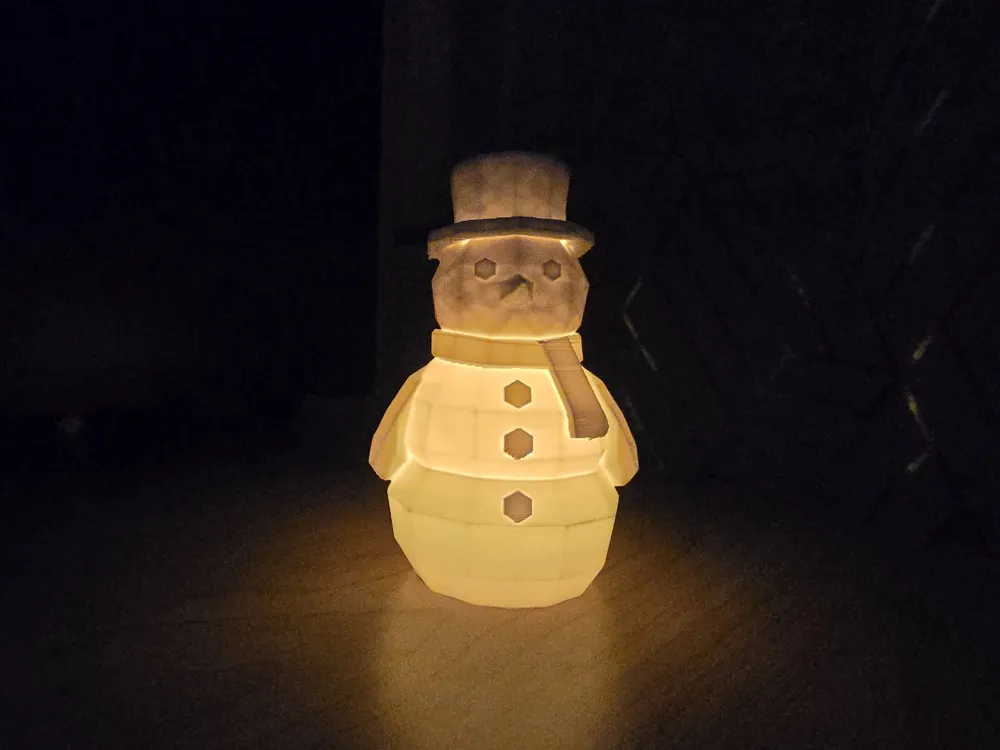 Snowman Lamp - Free 3D Print Model - MakerWorld