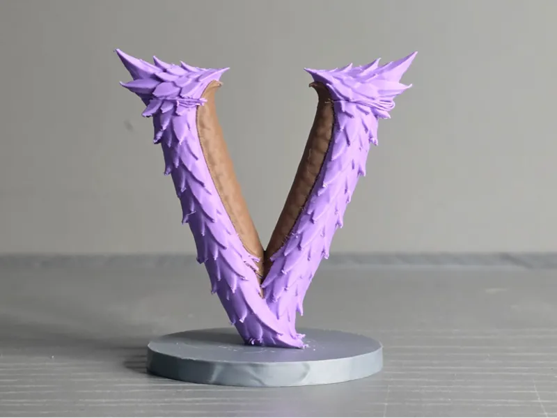 Dragon Letter V Display Sculpture