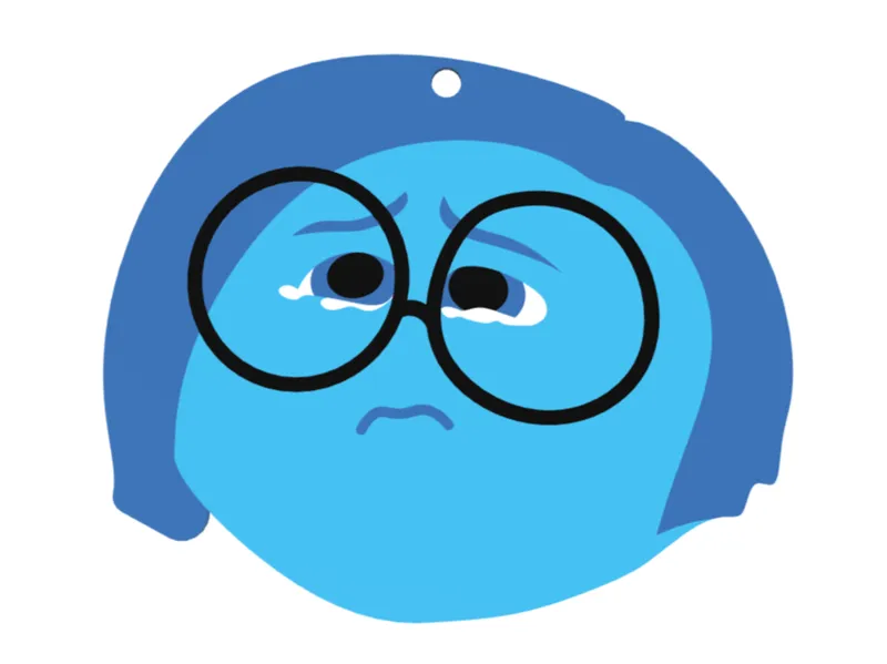 Sadness - Inside Out - Keychain and Pencil Cap