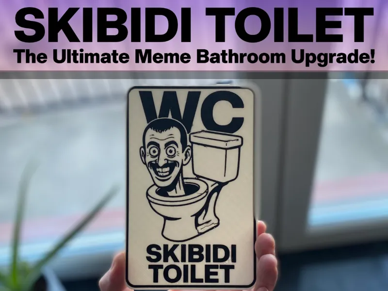 Skibidi Toilet 3D Sign