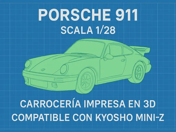 Carrosserie Porsche 911 pour Kyosho Mini-Z