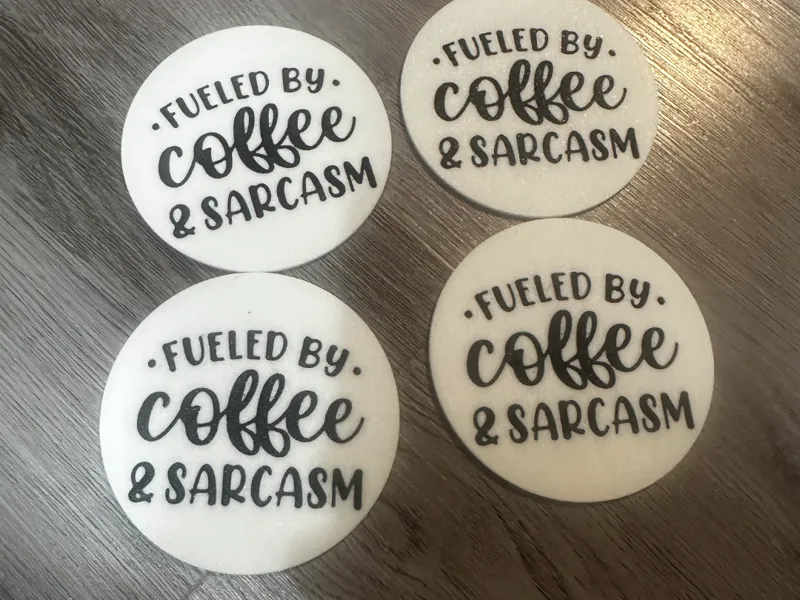 coffee & sarcasm coaster