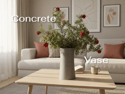 Modern Concrete Vase